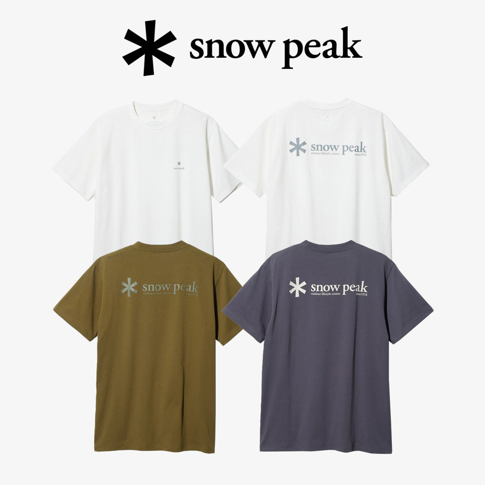 스노우피크 어패럴 Snow Peak 로고 티셔츠 (TS-23AU001) 반팔티