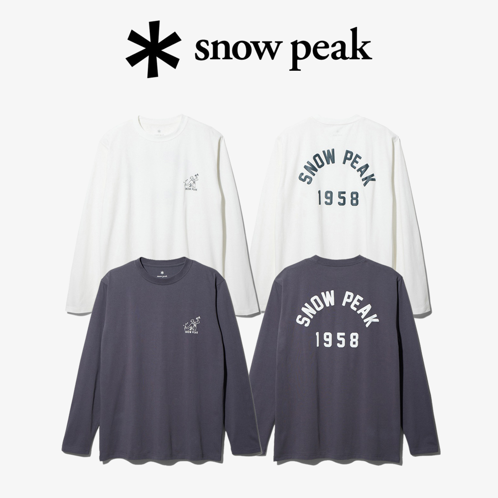 스노우피크 어패럴 폼 프린티드 롱 티셔츠 Snow Peak (TS-23AU004) 긴팔